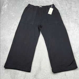 NEW MATE The Label XL 100% Organic Cotton French Terry Fleece Wide Leg‎ Pant